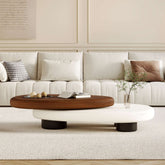 Innovative modern coffee table with a simple design and rotatable feature